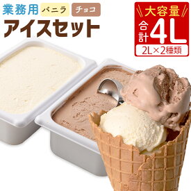 【ふるさと納税】 業務用 2Lアイス セット 合計4L 2L×2種類 バニラ チョコ 大容量 アイス アイスクリーム アイスミルク セット バニラアイス チョコアイス スイーツ おやつ 乳製品 熊本県製造 九州産 国産 冷凍 送料無料