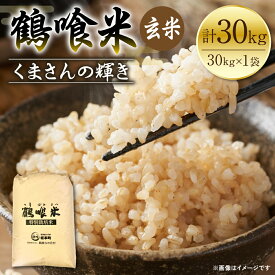 【ふるさと納税】《令和7年産》 鶴喰米 玄米30kg くまさんの輝き 米 白米 熊本県産 国産 送料無料