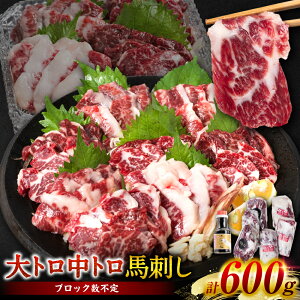 【ふるさと納税】 【桜屋】 大トロ 中トロ 馬刺し 各300g 食べ比べ 計600g (専用醤油付き150ml×1本) 送料無料