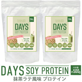 【ふるさと納税】DAYS SOY PROTEIN 抹茶ラテ風味 250g×2袋 合計500g ソイプロテイン い草 大豆たんぱく質 抹茶 植物性タンパク質 コラーゲンペプチド 健康食材 送料無料 イ草 藺草 いぐさ 筋トレ