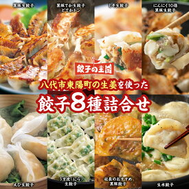 【ふるさと納税】餃子の王国 餃子 食べ比べ 8種117個 詰合せ 黒豚生餃子 しそ生餃子 にんにく10倍黒豚生餃子 えび生餃子 うす皮(にら)生餃子 黒豚餃子 生水餃子(スープ付) 餃子のたれ 八代市東陽町の生姜 熊本県 八代市 冷凍 国産 母の日 父の日 送料無料