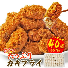 【ふるさと納税】【訳あり】たっぷり40個！ サクサク カキフライ 合計1kg 25g×40個 小粒サイズ 衣付き 牡蠣フライ かきフライ 牡蠣 貝 おかず 海鮮 おつまみ お弁当 焙焼パン粉 牡蠣 国産 広島県産八代市加工 冷凍 送料無料