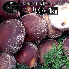 【ふるさと納税】【先行受付】特選原木栽培生しいたけ にく丸くん 大サイズ 約1kg 12000円 1万2000円 生椎茸 しいたけ きのこ 熊本県人吉産 九州 冷蔵 送料無料【2025年10月下旬～2026年2月上旬に順次発送予定】