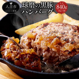【ふるさと納税】球磨の黒豚 ハンバーグ 140g×6個 合計840g お肉 豚肉 冷凍 おかず 惣菜 ギフト 贈り物 国産 九州産 送料無料