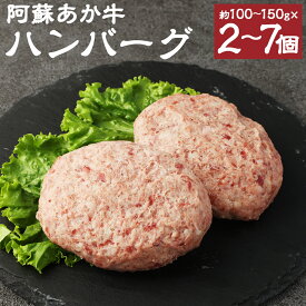 【ふるさと納税】阿蘇あか牛ハンバーグ 100g×2個/100g×7個/150g×5個 選べる内容量 小分け 個包装 あか牛 牛肉 ハンバーグ 熊本県産 九州産 国産 冷凍 送料無料