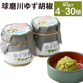 【ふるさと納税】人吉球磨の球磨川ゆず胡椒 40g 4本/8本/12本/16本/20本/24本/30本 選べる内容量 無添加 天然柚子 青ゆず 調味料 こしょう 柚子 九州 熊本 送料無料