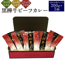 【ふるさと納税】【定期便】黒樺牛ビーフカレー 200g×5個 3ヶ月定期便/6ヶ月定期便/12ヶ月定期便 カレー ビーフカレー 黒樺牛 くろはなぎゅう レトルトカレー レトルト食品 レトルト セット 送料無料