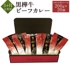 【ふるさと納税】【3ヶ月定期便】黒樺牛ビーフカレー 200g×20個×3ヶ月お届け 合計60個 カレー ビーフカレー 黒樺牛 くろはなぎゅう レトルトカレー レトルト食品 レトルト セット 送料無料