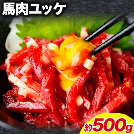 【ふるさと納税】馬刺し 熊本 人気の 馬肉ユッケ たっぷり 500g 株式会社利他フーズ《30日以内に出荷予定(土日祝除く)》 ユッケ 海外産 国内肥育 冷凍 生食用 肉 馬肉 ふるさと納税馬刺し 熊本県 荒尾市 送料無料 馬刺 ばさし 名物