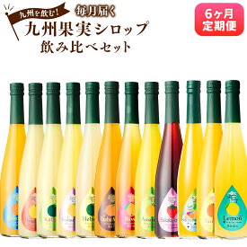 【ふるさと納税】【6ヶ月定期便】 九州を飲む！毎月届く九州果実シロップ飲み比べセット 合計9L 500ml×3本×6回 合計18本 レモン タンカン あまおう 甘夏 びわ カボス デコポン みかん ヘベス 晩柑 日向夏 フルーツ 果実 果汁 国産 送料無料