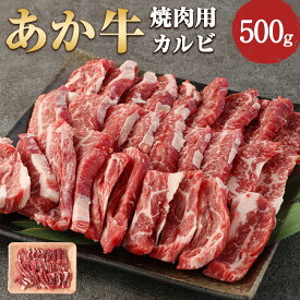 【ふるさと納税】あか牛 焼肉用カルビ 500g 牛肉 肉 カルビ 赤牛 焼肉 焼き肉 BBQ 熊本県産 冷凍 送料無料