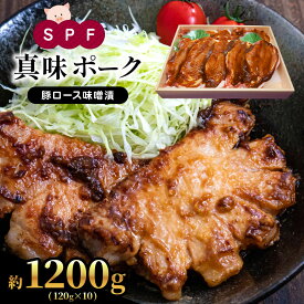 【ふるさと納税】 SPF 真味 ポーク 豚ロース 味噌漬 約 1200g （約120g×10） 肉 豚 豚肉 熊本 玉名 送料無料