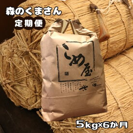 【ふるさと納税】米 森のくまさん 5キロ 6回 検査米 精米 白米 日本遺産 菊池川 玉名 熊本 送料無料