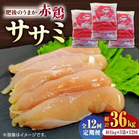 【ふるさと納税】【12回定期便】肥後のうまか 赤鶏 ササミ 約3kg【山内飼料 株式会社 熊本営業所】[ZAB011]