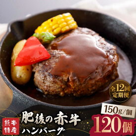 【ふるさと納税】【全12回定期便】【数量限定】肥後の赤牛 ハンバーグ 約150g×10個【山鹿食品企画】[ZBO016]