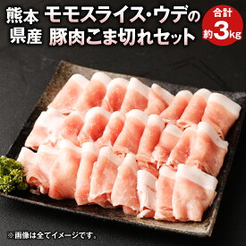 【ふるさと納税】熊本県産 豚肉 モモスライス・ウデのこま切れセット 約1kg×3パック 合計約3kg モモ ウデ 詰め合わせ 豚 お肉 肉 こま切れ肉 スライス肉 国産 九州産 冷凍 送料無料