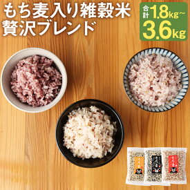 【ふるさと納税】もち麦入り雑穀米 贅沢ブレンド 600g×3種類 各1袋/各2袋 選べるセット 熊本県菊池産 残留農薬不検出 真空パック 便利なチャック付 お米 もち麦 雑穀米 セット 九州産 熊本県産 菊池市産 送料無料【30日以内に出荷予定（土日祝除く）】