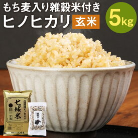 【ふるさと納税】熊本県菊池産 ヒノヒカリ 5kg もち麦入り雑穀米200g 玄米 米 お米 令和5年産 九州産 熊本県産 送料無料