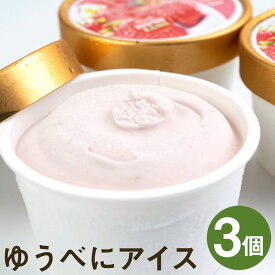 【ふるさと納税】ゆうべにアイス 3個 250g×3個 いちごアイス 苺 スイーツ デザート ゆうべに アイス 冷凍 送料無料