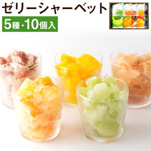 【ふるさと納税】ゼリーシャーベット 10個セット 【メロンドーム】 200g×10個 5種類×各2個 メロン いちご マンゴー ブルーベリー シャーベット 洋菓子 お菓子 おやつ ゼリーシャーベット 送料