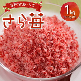 【ふるさと納税】園村苺園 完熟 冷凍いちご さら苺 1kg 500g × 2パック 国産 熊本県宇土産 さちのか 急速冷凍 フローズン パウダー状 スイーツ イチゴ ストロベリー 冷凍 誕生日 お取り寄せ おすそ分け 手土産 お土産 ギフト 熨斗 果物 フルーツ 送料無料【熊本県宇土市】