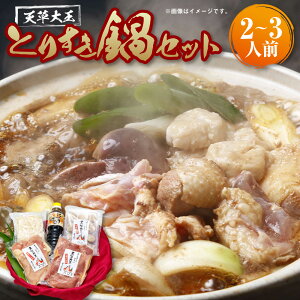 【ふるさと納税】天草大王とりすき鍋セット(2〜3人前)天草大王コロコロ つみれ団子 つみれ 特製だごめん 割り下 すき焼き すきやき とりすき 鶏すき 鍋セット 肉 お肉 鶏肉 鍋 セット 地