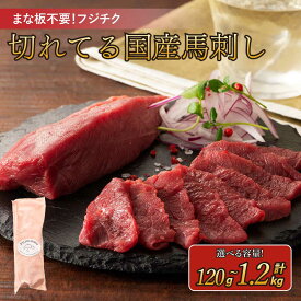 【ふるさと納税】まな板不要！ 切れてる 国産 馬刺し 【選べる容量】合計 約120g〜1,200g 1パックあたり 40g たれ・生姜付き フジチク 赤身スライス 熊本 馬刺 馬肉 ばさし 国産 送料無料 株式会社フジチク