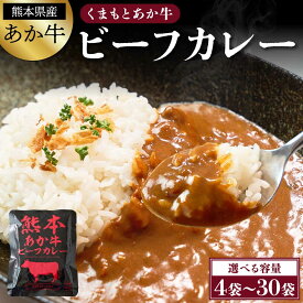 【ふるさと納税】熊本県産あか牛使用 くまもとあか牛 ビーフカレー【選べる容量】4人前 10人前 15人前 30人前 1袋 160g カレー レトルトカレー ビーフカレー あか牛カレー あか牛 あかうし 赤牛 惣菜 レトルト 簡単調理 時短 備蓄 常備 長期保存 送料無料 亀井通産株式会社