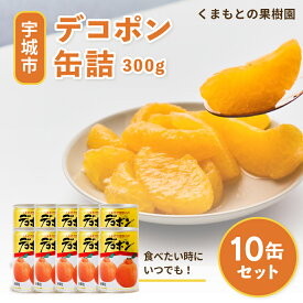 【ふるさと納税】 デコポン 缶詰 300g×10缶くまもとの果樹園 柑橘 みかん フルーツ缶 備蓄 保存用 非常食 国産 九州産 熊本県 宇城市