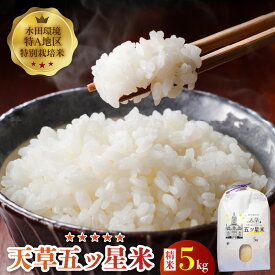 【ふるさと納税】先行受付 米 お米 5kg 特別栽培 令和8年産 1袋 天草五ッ星米 コシヒカリ わさもん うるち米 食味値90点以上の高評価 白米 精米 ふっくら 粘りのある炊き上がり 甘み 九州 熊本 天草市 お取り寄せ グルメ お土産 水田環境特A地区で栽培 食品 送料無料