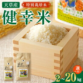 【ふるさと納税】【令和8年産】特別栽培米 健幸米 選べる 2kg 5kg 10kg 15kg 20kg 眞志男の米 白米 単一原料米 肥料不使用 コシヒカリ ご飯 お米 ミネラル補給 天然にがり 自然の恵み お米の甘さ 太陽 水 大地の力 特別農法 熊本県 天草市 お取り寄せ 送料無料