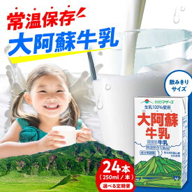 【ふるさと納税】《 選べるお届け回数！》大阿蘇牛乳 ロングライフ 250ml 24本（12本入り×2ケース） 6L【合同会社 福福堂】[AYAC047] ミルク みるく milk 生乳 らくのう マザーズ 酪農 牛 乳 コク 送料無料 人気 ランキング レビュー 口コミ 評価 合志