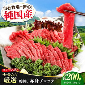【ふるさと納税】『純国産』熊本の味 赤身 馬刺し 約200g ブロック 冷凍 【有限会社 九州食肉産業】[AYCN017] 馬刺し 馬肉 桜肉 モモ肉 厳選 もも 馬 うま ウマ 上赤身 赤身 大容量 冷凍 ギフト 贈答用 食品 合志 合志市