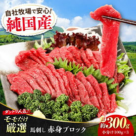 【ふるさと納税】『純国産』熊本の味 赤身 馬刺し 約300g ブロック 冷凍 【有限会社 九州食肉産業】[AYCN026] 馬刺し 馬肉 桜肉 馬 うま ウマ ヘルシー 国産 もも肉 もも 赤身 上質 大容量 低カロリー 高タンパク 冷凍 ギフト 贈答用 食品 合志 合志市