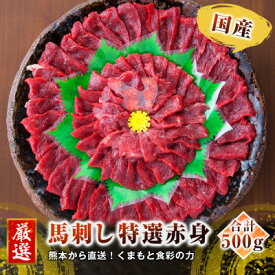 【ふるさと納税】【国産馬刺し】熊本直送　ブロック肉　赤身500g+ユッケ500g　合計1kg(美里町)【配送不可地域：離島】【1374723】