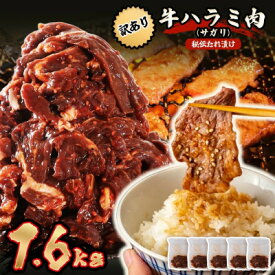 【ふるさと納税】秘伝コク旨 訳あり 牛サガリ(ハラミ)肉 合計1.6kg 【めぐみ食品】【配送不可地域：離島】【1600579】