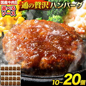 【ふるさと納税】★限定特別規格実施中★ ハンバーグ 最大 20個 国産のお肉使用！ 鶏肉不使用 温めるだけ 「通の贅沢ハンバーグ」選べるソース デミグラス 和風ジャポネ テリヤキ 計3種《選べる出荷時期》 牛 訳あり 小分け