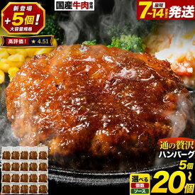 【ふるさと納税】高評価★4.51 通の贅沢 ハンバーグ 150g 5個10個 20個 《7-14日以内に出荷予定(土日祝除く)》国産 肉使用 デミグラス 和風 テリヤキ ハンバーグ 牛 小分け 個包装 湯煎 温めるだけ 肉 レトルト 絶品 冷凍 簡単 合い挽き 牛肉 豚肉 熊本