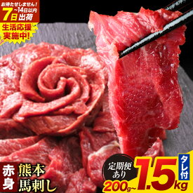 【ふるさと納税】 馬刺し 赤身 馬刺し 200g〜1.5kg 【純 国産 熊本 肥育】 たっぷり タレ付き 生食用 冷凍《出荷時期をお選びください》 国産 絶品 馬肉 肉 ギフト 定期便