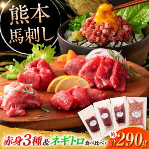 【ふるさと納税】【熊本特産】赤身馬刺し3種とネギトロの詰め合わせ 3891 / 熊本県 菊陽町 肉 にく 新鮮 お祝 ギフト 贅沢 誕生日 ご褒美 厳選 うま ばさし ネギ トロ【株式会社フジチク】[BHAD