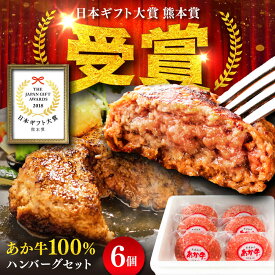 【ふるさと納税】熊本和牛あか牛ハンバーグセット 約120g×6個 / ハンバーグ 赤牛ハンバーグ ふるさと納税 はんばーぐ あか牛 赤牛 菊陽町 【有限会社　三協畜産】[BHAS001]