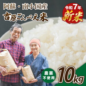 【ふるさと納税】 令和7年産・新米 ごんべえ米 10kg 令和7年産 白米 玄米 精米 米 お米 玄米対応可能 ご飯 ごはん 無農薬 農薬不使用 産地直送 吉原ごんべえ村 熊本 南小国 送料無料