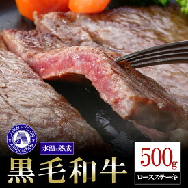 【ふるさと納税】国産 熊本県産 黒毛和牛 数量限定 氷温(R)熟成 ロースステーキ 500g 高級 お肉 牛 牛肉 霜降り 2枚 ロース 冷凍 パック ご家庭 BBQ アウトドア お取り寄せ ご当地 グルメ 熊本 阿蘇 小国町 送料無料【地場産品：類型3（熟成肉）】