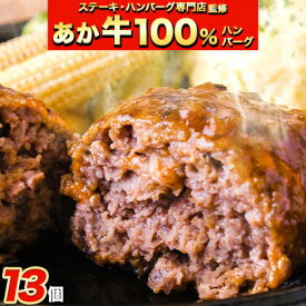 【ふるさと納税】ステーキマニア監修 熊本県産あか牛100%生ハンバーグ 140g×13個入り 合計1820g 1.82kg以上《2026年1月中旬-3月末頃出荷》熊本県産あか牛 冷凍