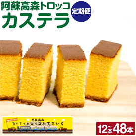 【ふるさと納税】【3ヶ月/6ヶ月/12ヶ月 定期便】阿蘇高森トロッコカステラ 1回あたり 4本 セット 3回 合計 12本 6回 合計 24本 12回 合計 48本 カステラ かすてら スイーツ お菓子 和菓子 焼き菓子 おやつ 復興支援 長崎県 熊本県 高森町 送料無料