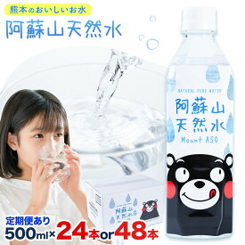 【ふるさと納税】水 熊本 の おいしい お水 阿蘇山 天然水 選べる 本数 500ml × 24本 1ケース 48本 2ケース 定期便 あり 丸富産業《出荷時期をお選びください》熊本県 御船町 水 天然水 みず 熊本 飲料 熊本県 ミネラルウォーター