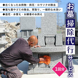 【ふるさと納税】《嘉島町内限定》お墓掃除代行サービス＜1回分＞ 代行サービス お墓掃除 清掃 そうじ 限定 鶴田石材店 サービス FKK19-143