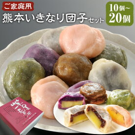 【ふるさと納税】【家庭用】熊本いきなり団子（訳あり） 1個約80g ＜選べる内容量＞ 10個セット（計800g） / 20個セット（計1.6kg） いきなりだんご プレーン・紫芋・よもぎ・黒糖・さくら さつま芋 サツマイモ 餡 和菓子 お菓子 スイーツ デザート おやつ 冷凍 送料無料