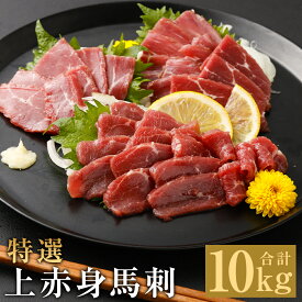 【ふるさと納税】特選上赤身馬刺し 1kg/2kg/3kg/5kg/10kg 選べる内容量 1パック100g 小分け 馬刺し ばさし 馬肉 赤身 冷凍 送料無料