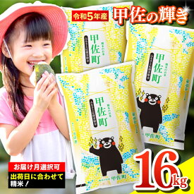 【ふるさと納税】★令和5年産★『甲佐の輝き』精米16kg（5kg×2袋、6kg×1袋）【配送月選択可】／出荷日に合わせて精米 ／国産 ブレンド米 白米 精米 訳あり 訳アリ 規格外 送料無料 厳選 マイスター 複数原料米 熊本産 熊本県産 生活応援 【価格改定ZE】